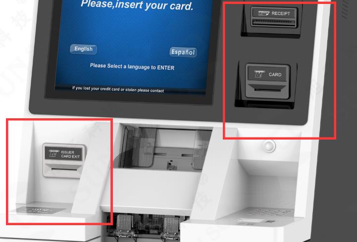 Kiosco deemision de tarjeta de debito